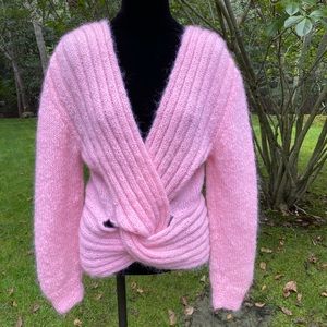 VINTAGE pink mohair sweater